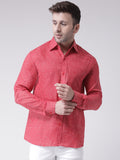 RIAG Red Men's Full Sleeves Shirt | Grocsy