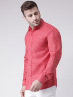 RIAG Red Men's Full Sleeves Shirt | Grocsy