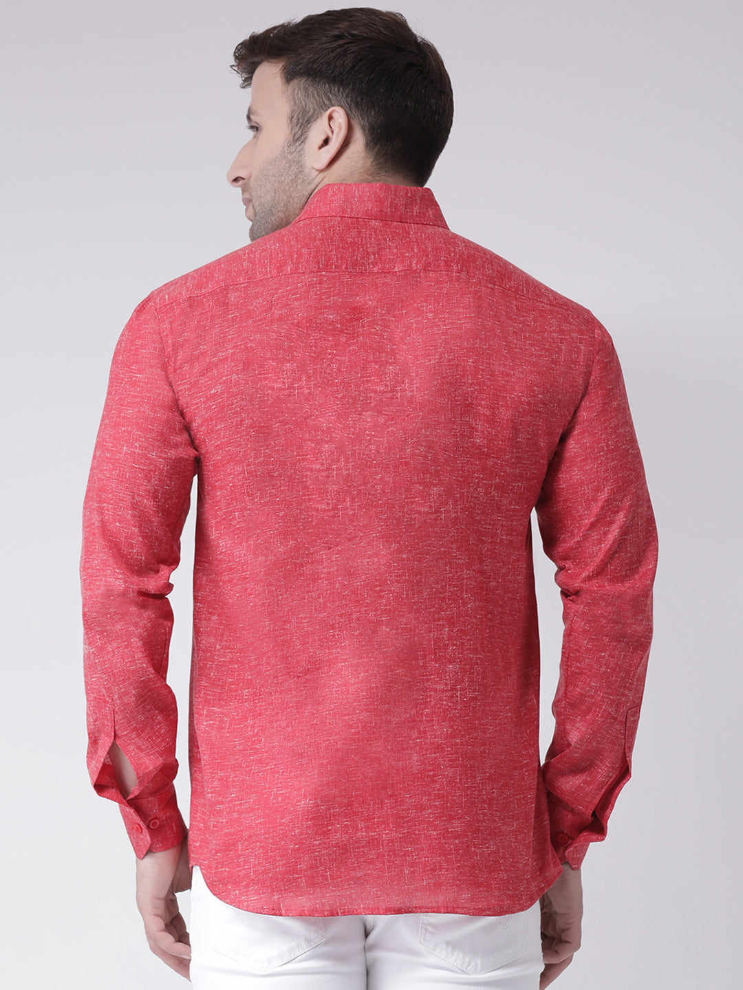 RIAG Red Men's Full Sleeves Shirt | Grocsy