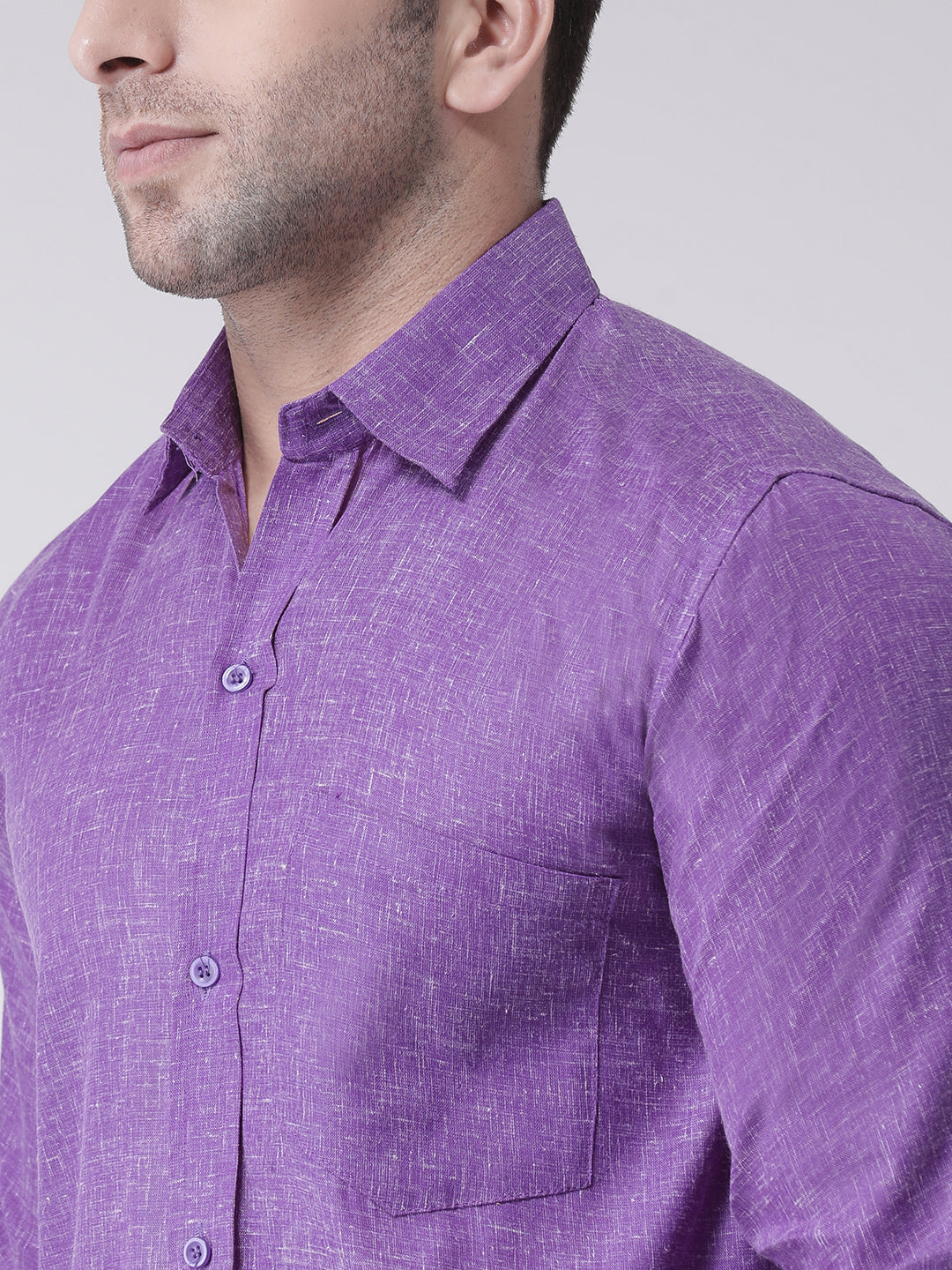 RIAG Purple Men's Full Sleeves Shirt | Grocsy