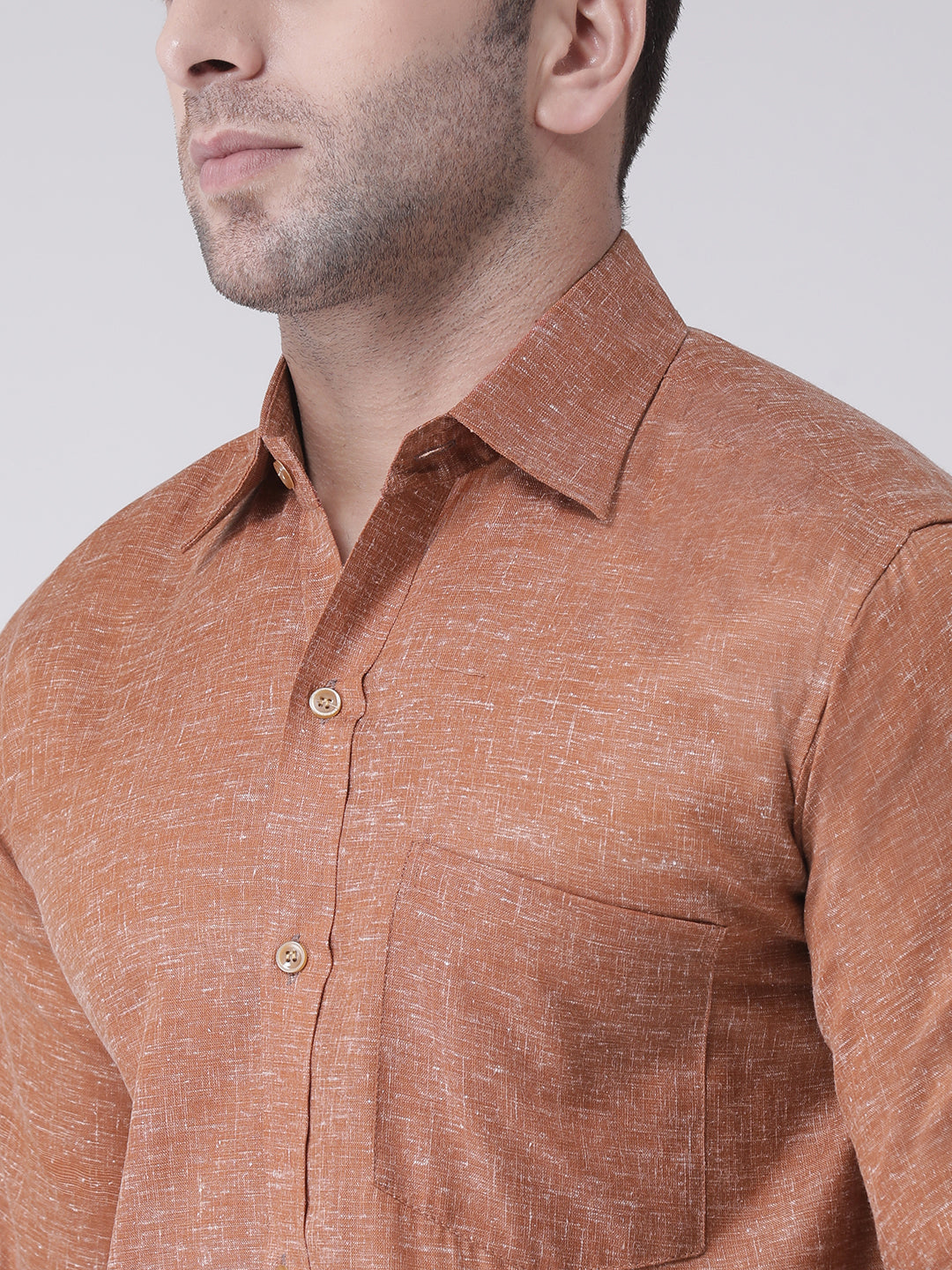 RIAG Brown Men's Full Sleeves Shirt | Grocsy