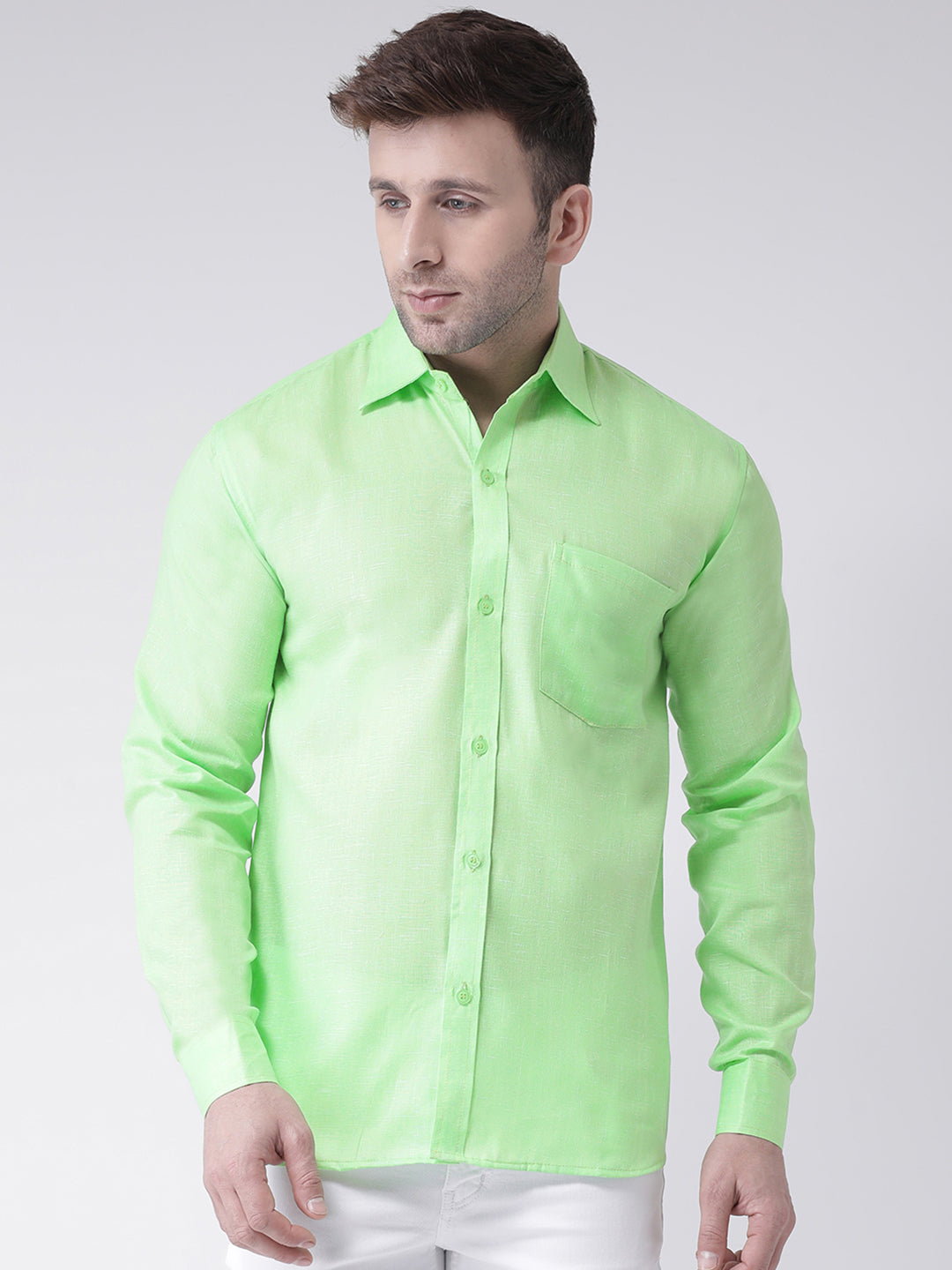 RIAG Green Men's Full Sleeves Shirt | Grocsy