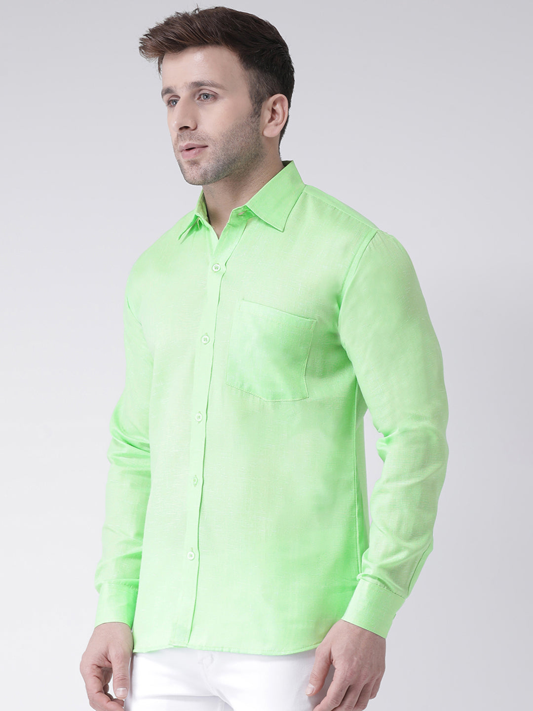 RIAG Green Men's Full Sleeves Shirt | Grocsy