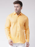 RIAG Yellow Men's Full Sleeves Shirt | Grocsy