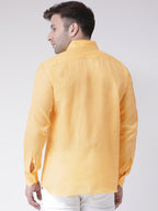 RIAG Yellow Men's Full Sleeves Shirt | Grocsy