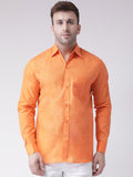 RIAG Orange Men's Full Sleeves Shirt | Grocsy