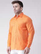 RIAG Orange Men's Full Sleeves Shirt | Grocsy