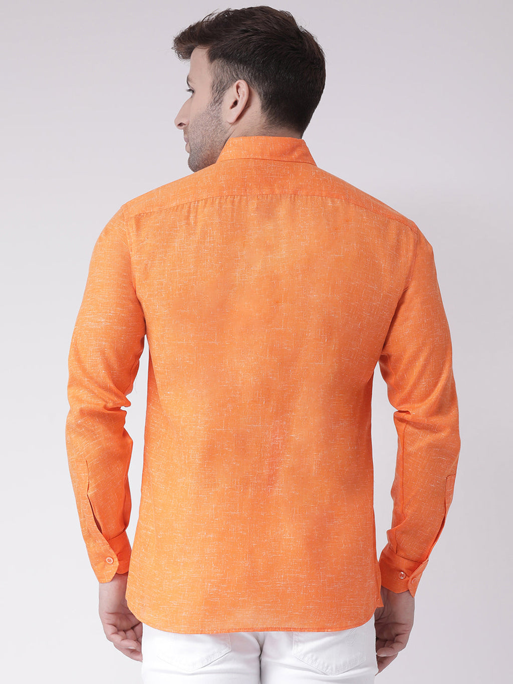 RIAG Orange Men's Full Sleeves Shirt | Grocsy
