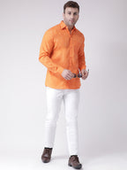RIAG Orange Men's Full Sleeves Shirt | Grocsy
