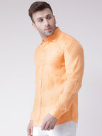 RIAG Orange Men's Full Sleeves Shirt | Grocsy