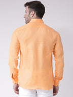 RIAG Orange Men's Full Sleeves Shirt | Grocsy