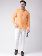 RIAG Orange Men's Full Sleeves Shirt | Grocsy