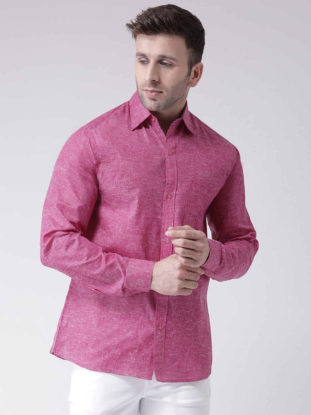 RIAG Purple Men's Full Sleeves Shirt | Grocsy