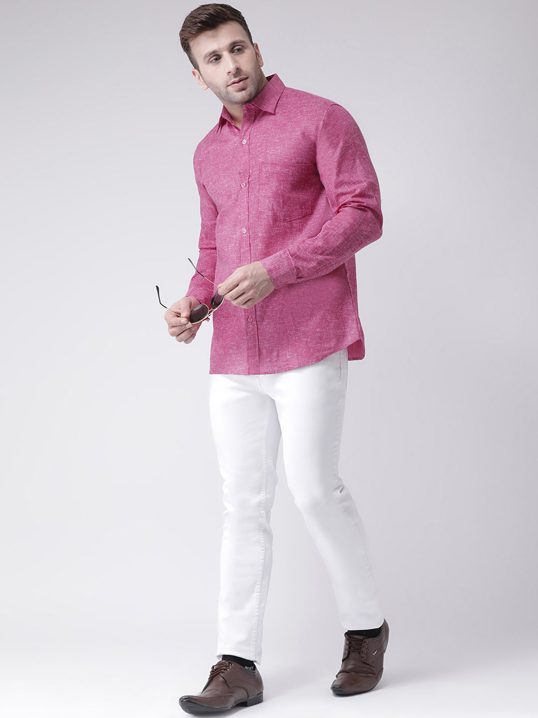 RIAG Purple Men's Full Sleeves Shirt | Grocsy