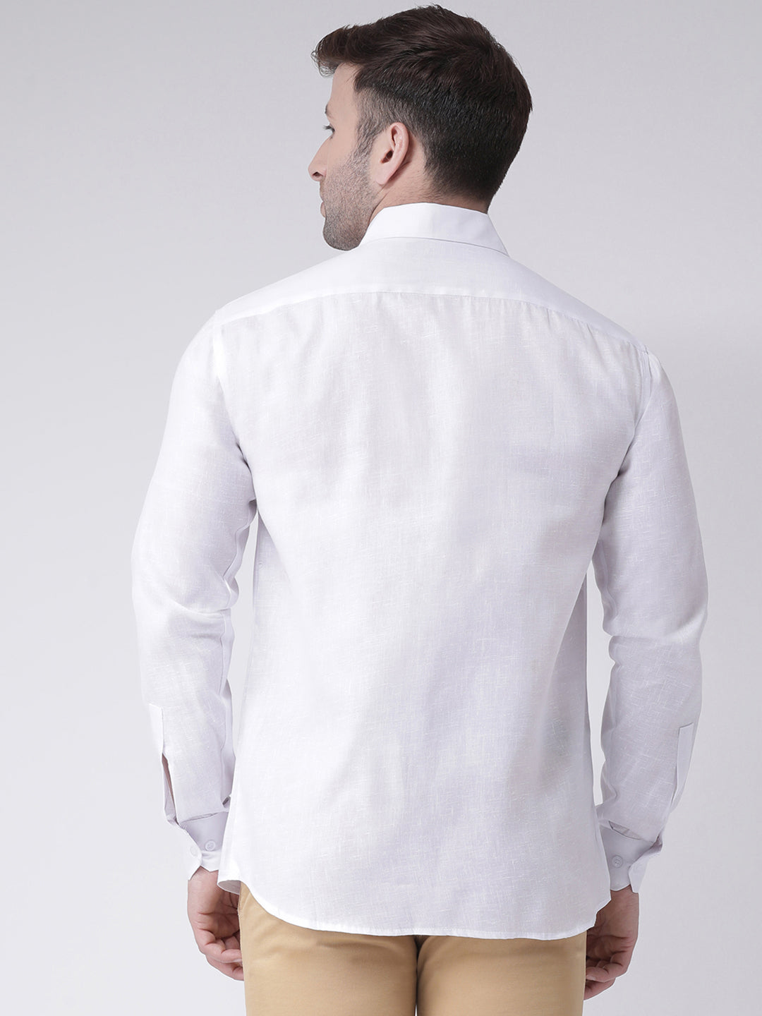 RIAG White Men's Full Sleeves Shirt | Grocsy