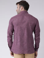 RIAG Purple Men's Full Sleeves Shirt | Grocsy