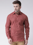 RIAG Brown Men's Full Sleeves Shirt | Grocsy
