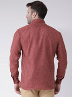 RIAG Brown Men's Full Sleeves Shirt | Grocsy
