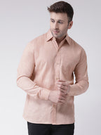 RIAG Beige Men's Full Sleeves Shirt | Grocsy