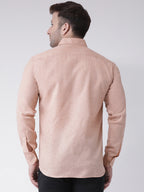 RIAG Beige Men's Full Sleeves Shirt | Grocsy