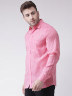 RIAG Pink Men's Full Sleeves Shirt | Grocsy