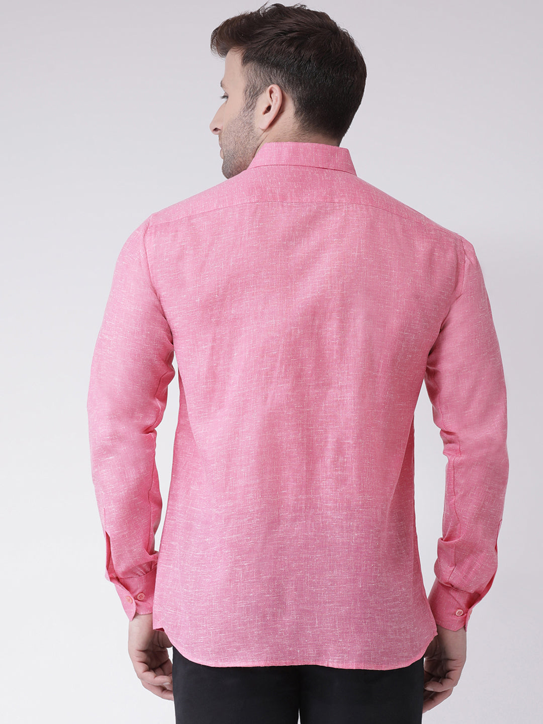 RIAG Pink Men's Full Sleeves Shirt | Grocsy