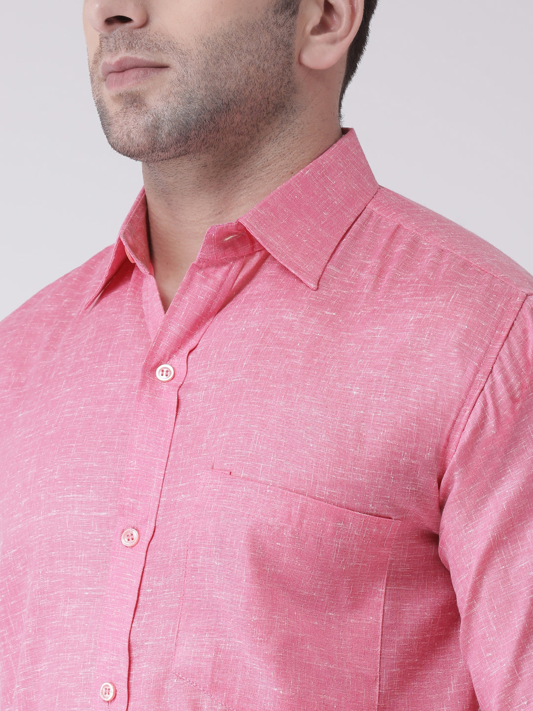 RIAG Pink Men's Full Sleeves Shirt | Grocsy