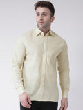 RIAG Beige Men's Full Sleeves Shirt | Grocsy