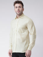 RIAG Beige Men's Full Sleeves Shirt | Grocsy