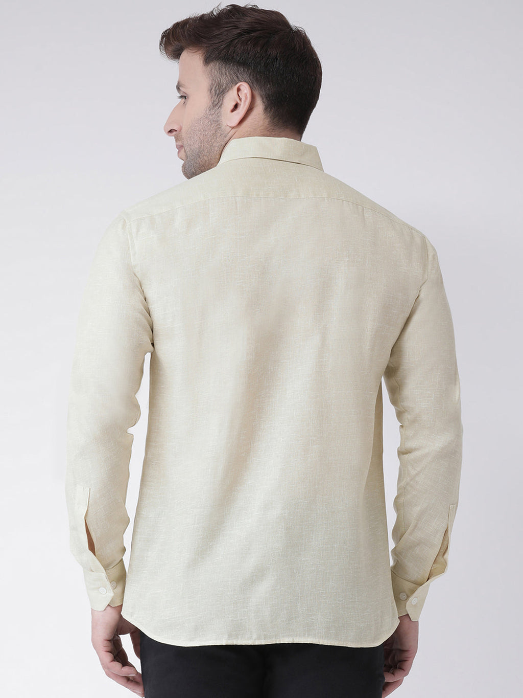 RIAG Beige Men's Full Sleeves Shirt | Grocsy