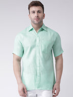 RIAG Green Men's Half Sleeves Shirt | Grocsy