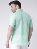 RIAG Green Men's Half Sleeves Shirt | Grocsy