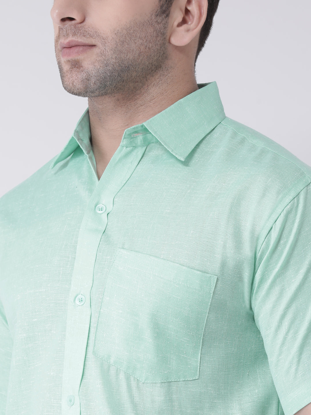 RIAG Green Men's Half Sleeves Shirt | Grocsy