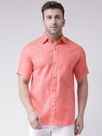 RIAG Orange Men's Half Sleeves Shirt | Grocsy