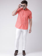 RIAG Orange Men's Half Sleeves Shirt | Grocsy