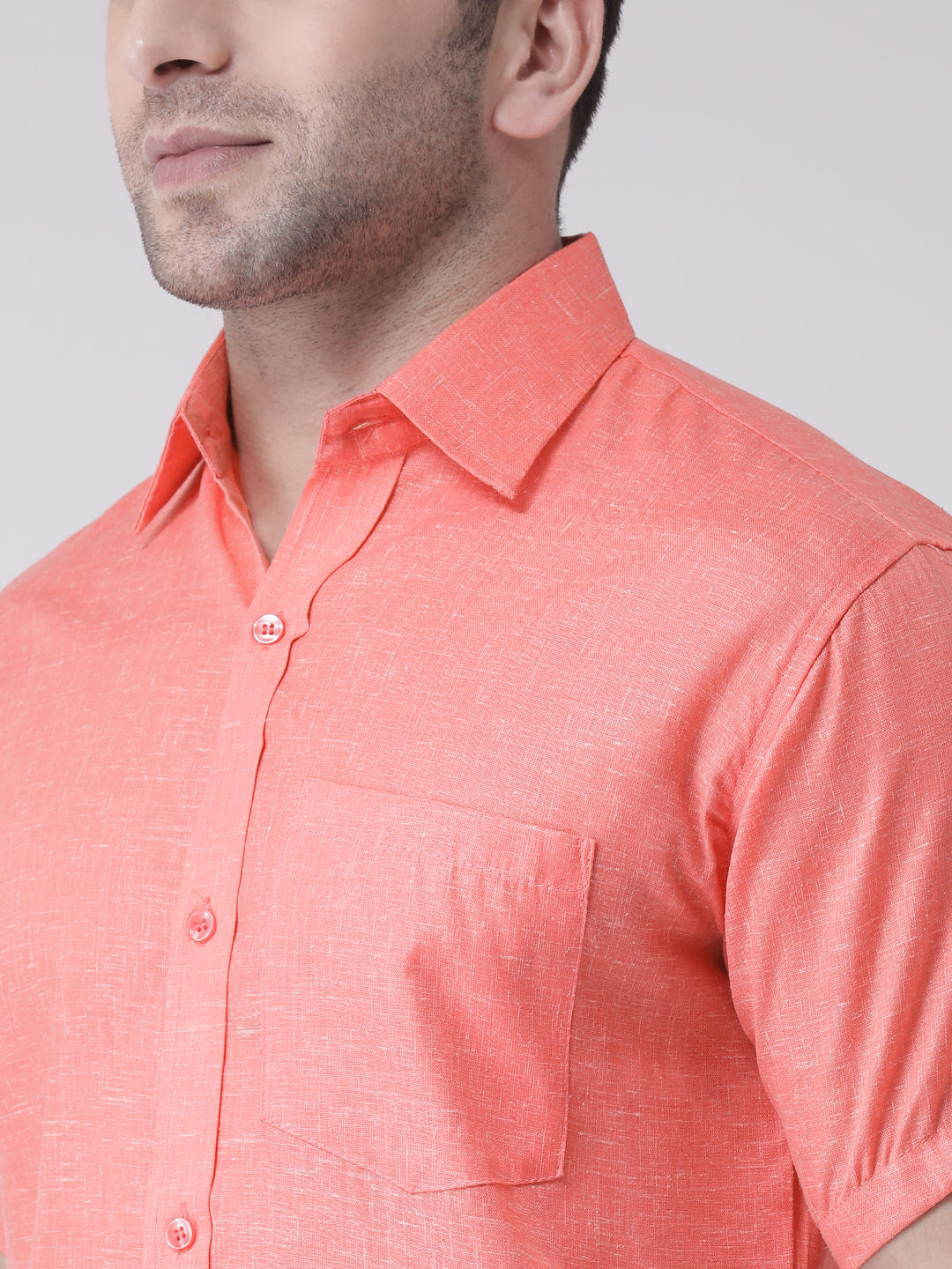 RIAG Orange Men's Half Sleeves Shirt | Grocsy