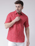 RIAG Red Men's Half Sleeves Shirt | Grocsy