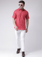 RIAG Red Men's Half Sleeves Shirt | Grocsy