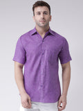 RIAG Purple Men's Half Sleeves Shirt | Grocsy