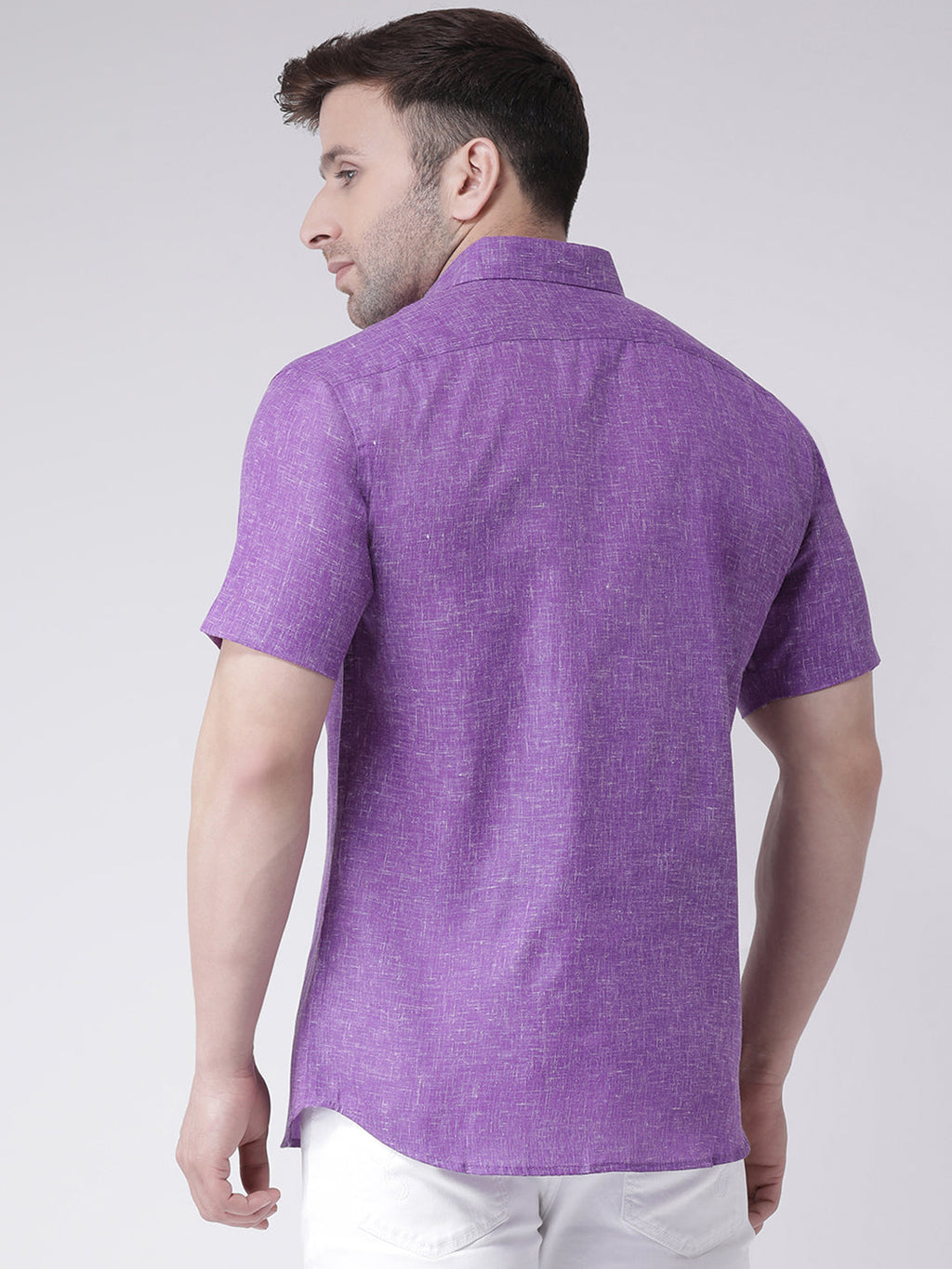 RIAG Purple Men's Half Sleeves Shirt | Grocsy