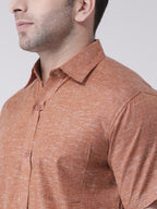 RIAG Brown Men's Half Sleeves Shirt | Grocsy