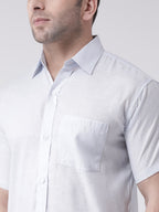 RIAG White Men's Half Sleeves Shirt | Grocsy