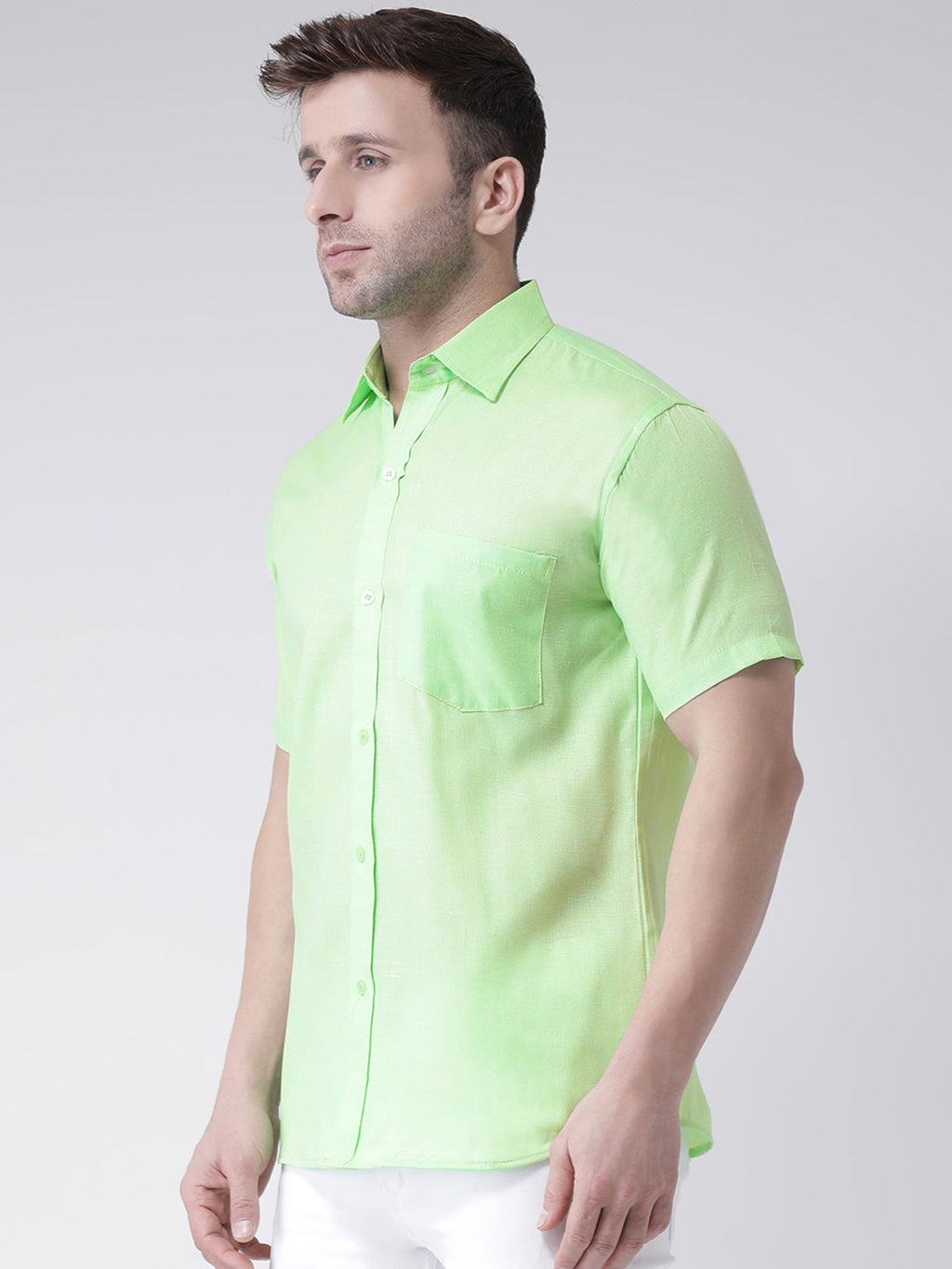 RIAG Green Men's Half Sleeves Shirt | Grocsy