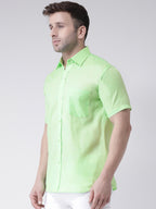 RIAG Green Men's Half Sleeves Shirt | Grocsy