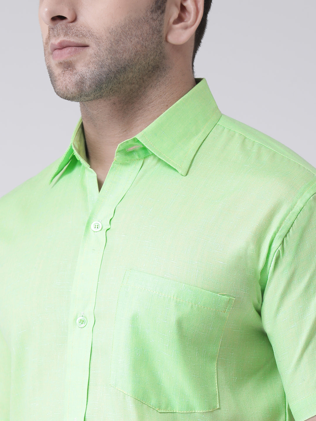 RIAG Green Men's Half Sleeves Shirt | Grocsy