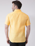 RIAG Yellow Men's Half Sleeves Shirt | Grocsy