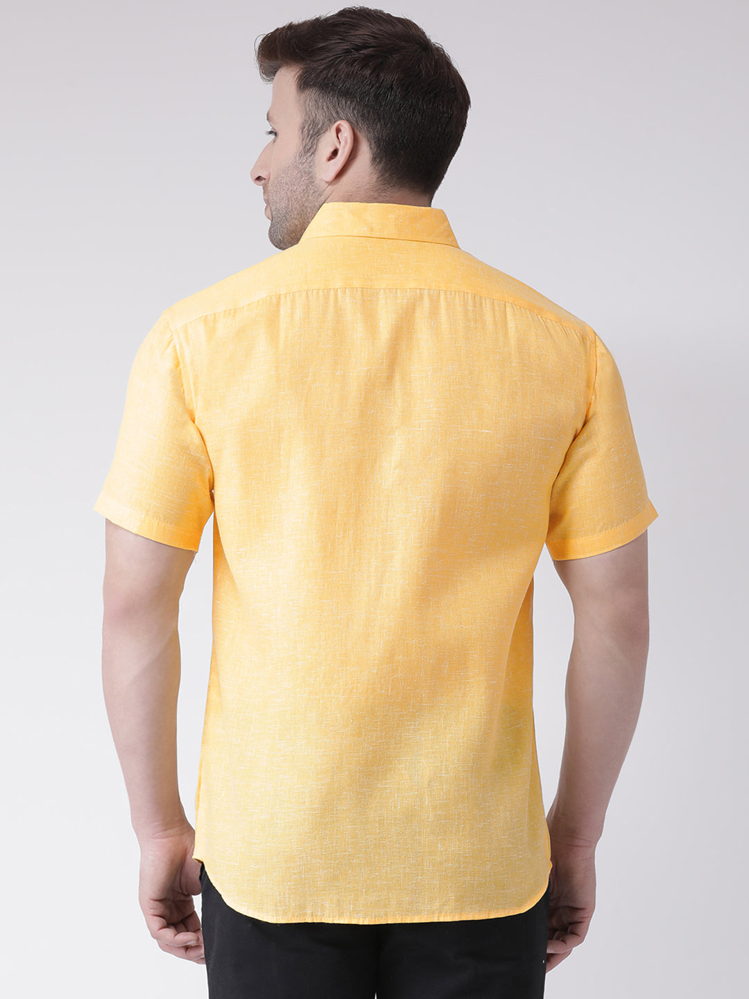 RIAG Yellow Men's Half Sleeves Shirt | Grocsy