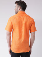 RIAG Orange Men's Half Sleeves Shirt | Grocsy
