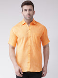 RIAG Orange Men's Half Sleeves Shirt | Grocsy