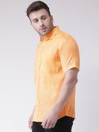 RIAG Orange Men's Half Sleeves Shirt | Grocsy